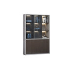 ArvionFurn Wooden Office Storage Cabinet, 80–400cm, Gray or Khaki