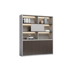 ArvionFurn Wooden Office Storage Cabinet, 80–400cm, Gray or Khaki