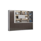 ArvionFurn Wooden Office Storage Cabinet, 80–400cm, Gray or Khaki