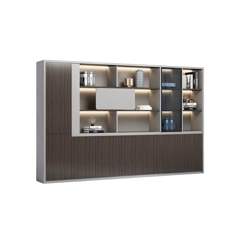 ArvionFurn Wooden Office Storage Cabinet, 80–400cm, Gray or Khaki