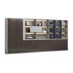 ArvionFurn Wooden Office Storage Cabinet, 80–400cm, Gray or Khaki