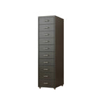 ArvionFurn Metal Storage Cabinet on Wheels, Mobile Steel Drawer Unit for Home or Office