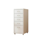 ArvionFurn Metal Storage Cabinet on Wheels, Mobile Steel Drawer Unit for Home or Office