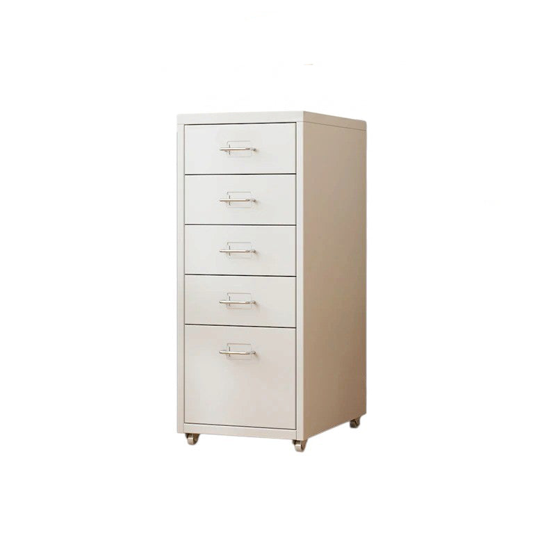 ArvionFurn Metal Storage Cabinet on Wheels, Mobile Steel Drawer Unit for Home or Office