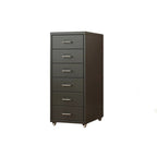 ArvionFurn Metal Storage Cabinet on Wheels, Mobile Steel Drawer Unit for Home or Office