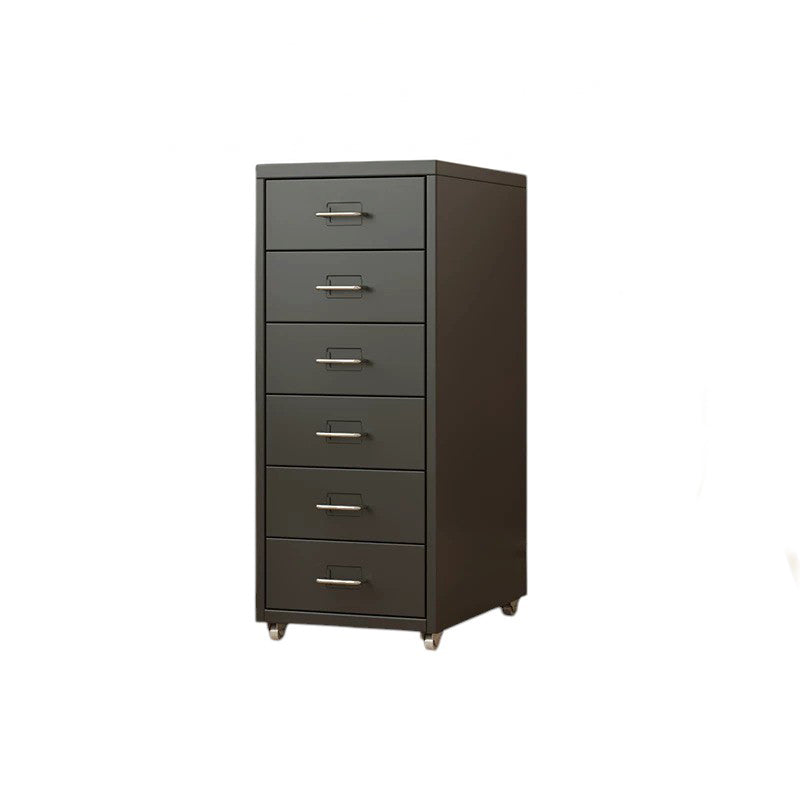 ArvionFurn Metal Storage Cabinet on Wheels, Mobile Steel Drawer Unit for Home or Office