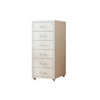 ArvionFurn Metal Storage Cabinet on Wheels, Mobile Steel Drawer Unit for Home or Office