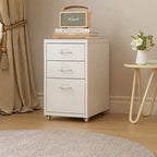 ArvionFurn Metal Storage Cabinet on Wheels, Mobile Steel Drawer Unit for Home or Office