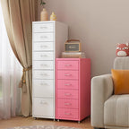 ArvionFurn Metal Storage Cabinet on Wheels, Mobile Steel Drawer Unit for Home or Office
