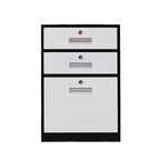 ArvionFurn Heavy-Duty Metal Office Cabinet with Lockable Drawers & Steel Handles