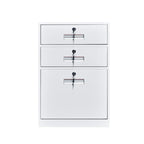 ArvionFurn Heavy-Duty Metal Office Cabinet with Lockable Drawers & Steel Handles