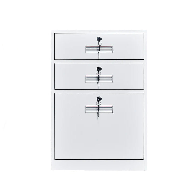 ArvionFurn Heavy-Duty Metal Office Cabinet with Lockable Drawers & Steel Handles