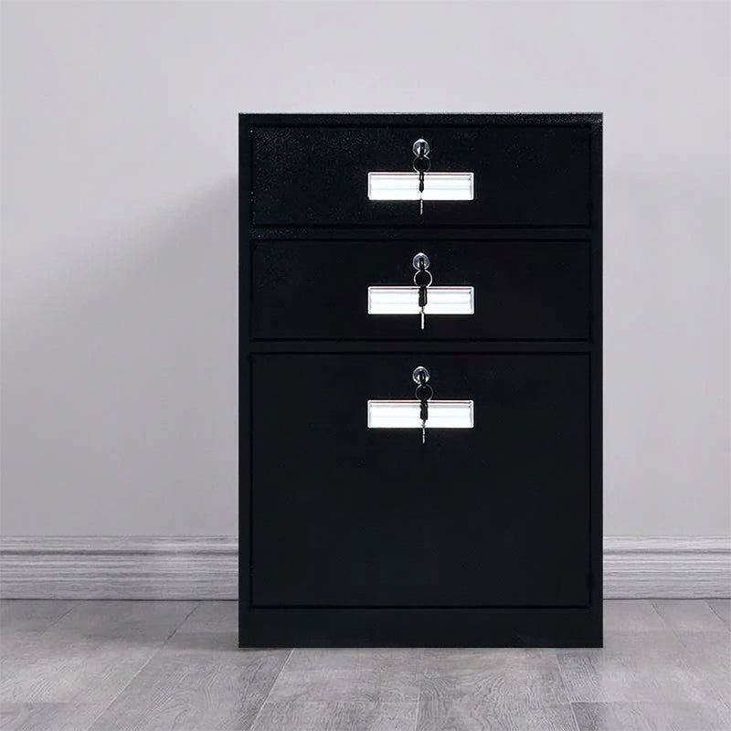 ArvionFurn Heavy-Duty Metal Office Cabinet with Lockable Drawers & Steel Handles