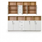 Office Low Storage Cabinet Lockable File Cabinet Drawer Unit 120–320cm