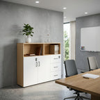 Office Low Storage Cabinet Lockable File Cabinet Drawer Unit 120–320cm