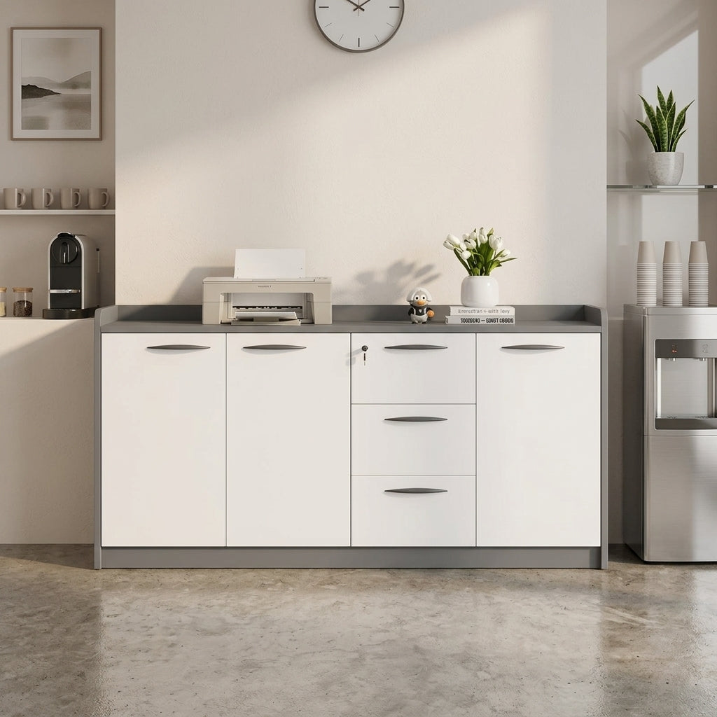 Office Printer Cabinet Storage Sideboard Low Unit 80–400cm Wood