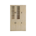 Wood File Cabinet Glass Door Lockable Storage Bookcase 80–480cm