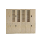 Wood File Cabinet Glass Door Lockable Storage Bookcase 80–480cm