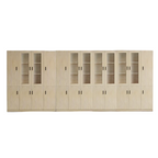 Wood File Cabinet Glass Door Lockable Storage Bookcase 80–480cm
