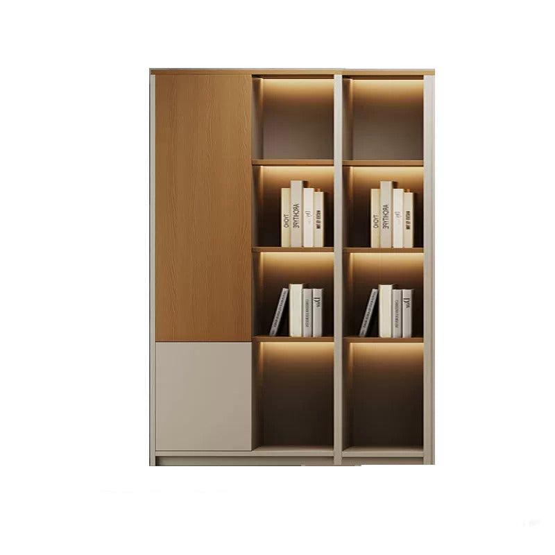 ArvionFurn Modern Office Storage Cabinet with LED Lighting, 2–12 Doors, 80–480cm, Khaki or Gray