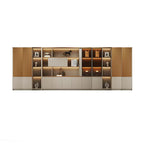 ArvionFurn Modern Office Storage Cabinet with LED Lighting, 2–12 Doors, 80–480cm, Khaki or Gray