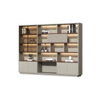 ArvionFurn Executive Office Storage Cabinet with Optional Glass Doors, 80–480cm, Clothes Rail & Large Storage