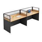 ArvionFurn Modern Office Workstation Desk with Privacy Panel, 1–6 Person