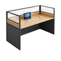 ArvionFurn Modern Office Workstation Desk with Privacy Panel, 1–6 Person