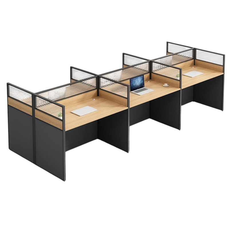 ArvionFurn Modern Office Workstation Desk with Privacy Panel, 1–6 Person
