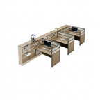 ArvionFurn Office Workstation Desk with Privacy Panels, Single to 6-Person