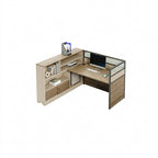 ArvionFurn Office Workstation Desk with Privacy Panels, Single to 6-Person