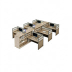 ArvionFurn Office Workstation Desk with Privacy Panels, Single to 6-Person
