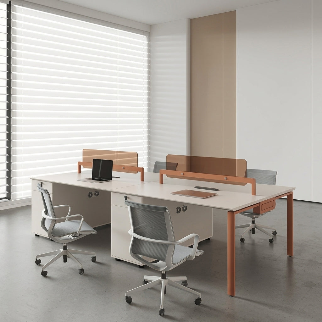 ArvionFurn Modern Office Workstation Desk, 2–6 Person Employee Desk Office Staff Desk
