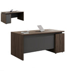 ArvionFurn Modern Employee Office Desk with 2.5cm Thick Top, Double-Layer Storage & Lockable Drawers