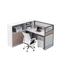 ArvionFurn Office Workstation Desk with Privacy Screens & Storage, Single to Multi-Person Options