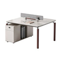 ArvionFurn Team Office Desk Set for 2, 4 or 6 People, Red or Gray Staff Workstation Furniture