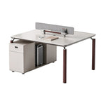 ArvionFurn Team Office Desk Set for 2, 4 or 6 People, Red or Gray Staff Workstation Furniture