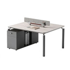 ArvionFurn Team Office Desk Set for 2, 4 or 6 People, Red or Gray Staff Workstation Furniture