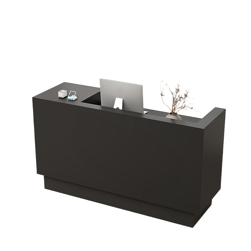 Vintage Reception Desk Counter 100–240cm Solid Wood Construction