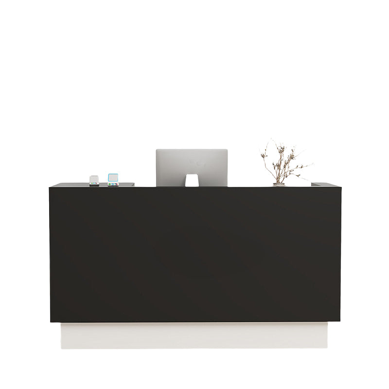 Vintage Reception Desk Counter 100–240cm Solid Wood Construction