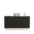 Vintage Reception Desk Counter 100–240cm Solid Wood Construction