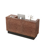 Vintage Reception Desk Counter 100–240cm Solid Wood Construction