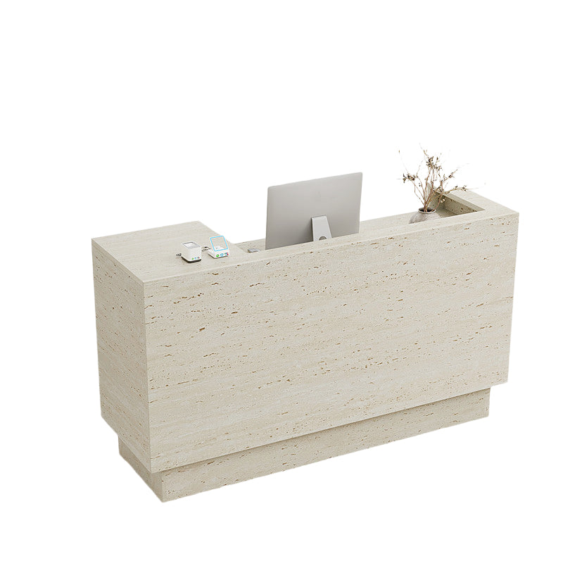 Vintage Reception Desk Counter 100–240cm Solid Wood Construction