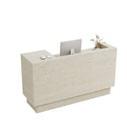 Vintage Reception Desk Counter 100–240cm Solid Wood Construction