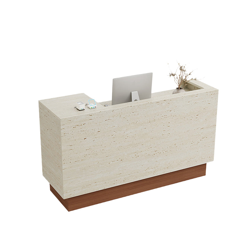 Vintage Reception Desk Counter 100–240cm Solid Wood Construction