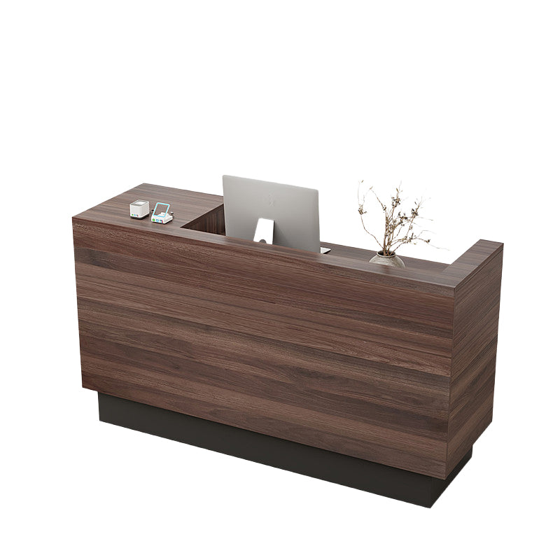 Vintage Reception Desk Counter 100–240cm Solid Wood Construction