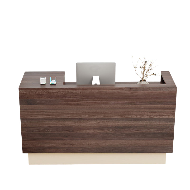Vintage Reception Desk Counter 100–240cm Solid Wood Construction