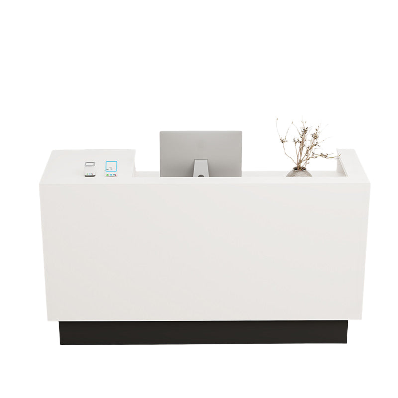 Vintage Reception Desk Counter 100–240cm Solid Wood Construction