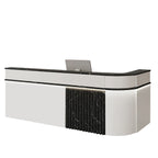 ArvionFurn Modern Corner Checkout & Service Counter with LED Accent Lighting, 120–450cm
