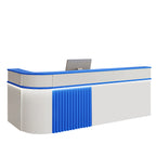 ArvionFurn Modern Corner Checkout & Service Counter with LED Accent Lighting, 120–450cm